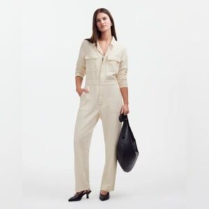 NEW Madewell Utility Coveralls XL Ivory NWT